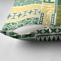 Samoa Uniting Party Pillow Cover SUP Est 2025 Siapo Pattern LT14 - Polynesian Pride
