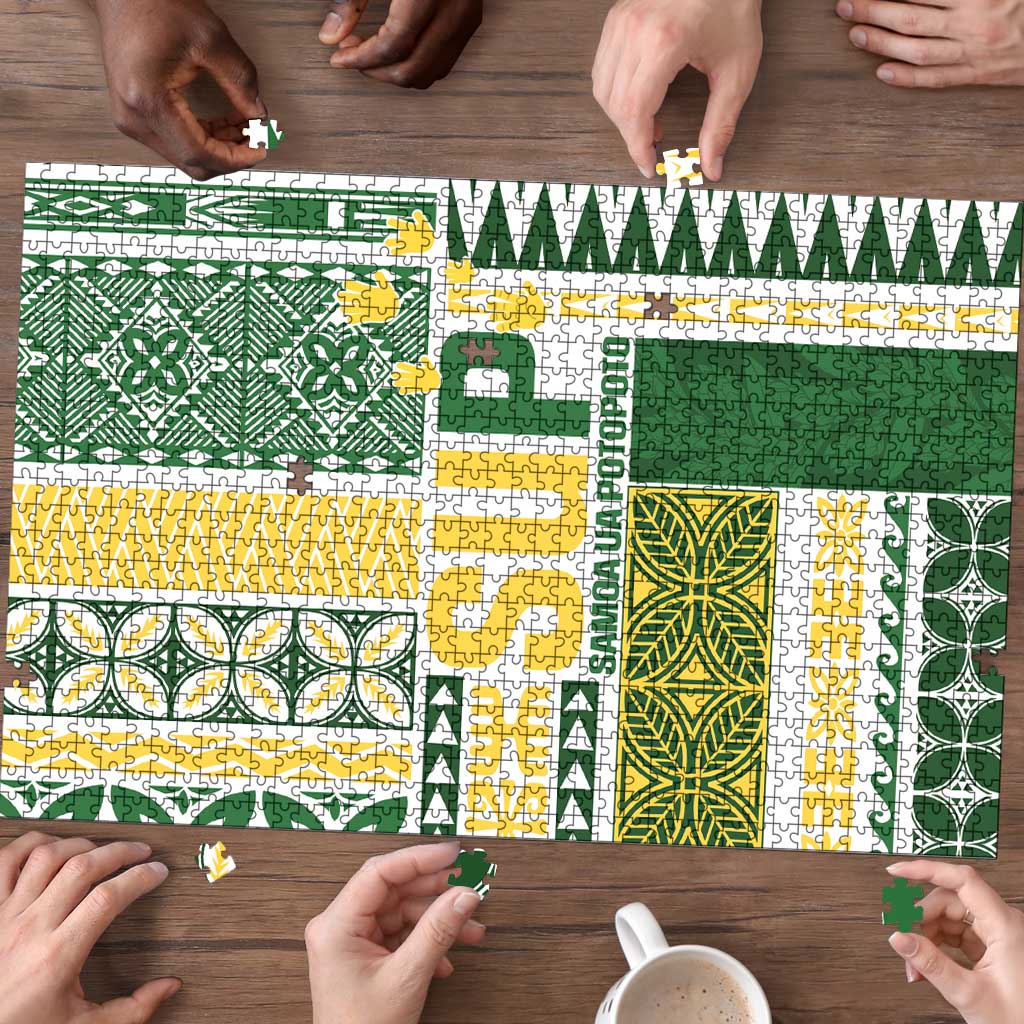 Samoa Uniting Party Puzzle SUP Est 2025 Siapo Pattern - Polynesian Pride