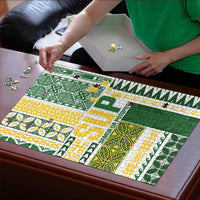 Samoa Uniting Party Puzzle SUP Est 2025 Siapo Pattern - Polynesian Pride