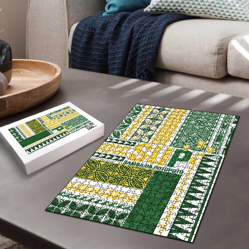 Samoa Uniting Party Puzzle SUP Est 2025 Siapo Pattern - Polynesian Pride