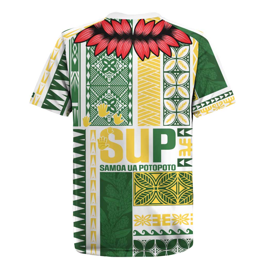 Samoa Uniting Party Rugby Jersey SUP Est 2025 Siapo Pattern - Polynesian Pride