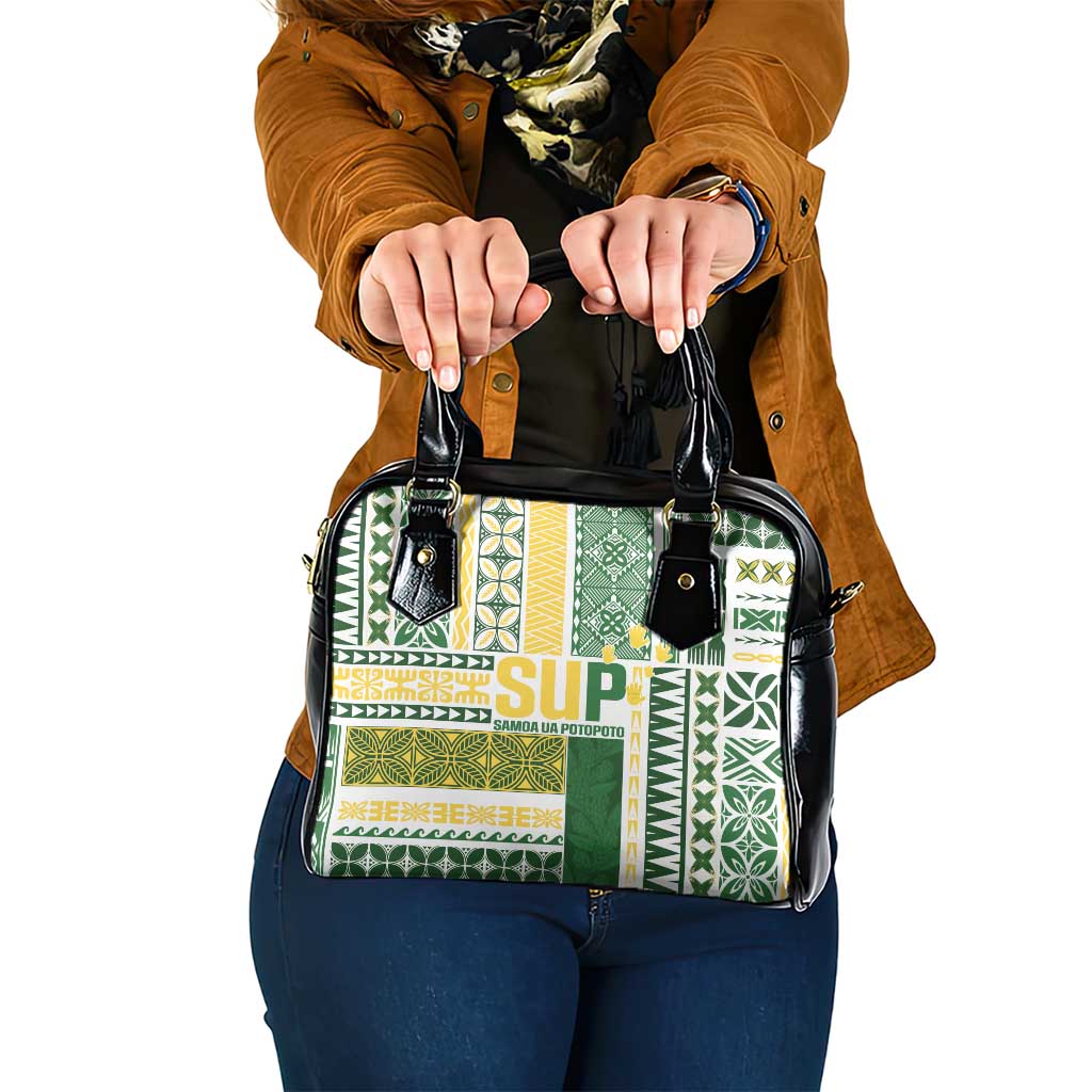 Samoa Uniting Party Shoulder Handbag SUP Est 2025 Siapo Pattern - Polynesian Pride