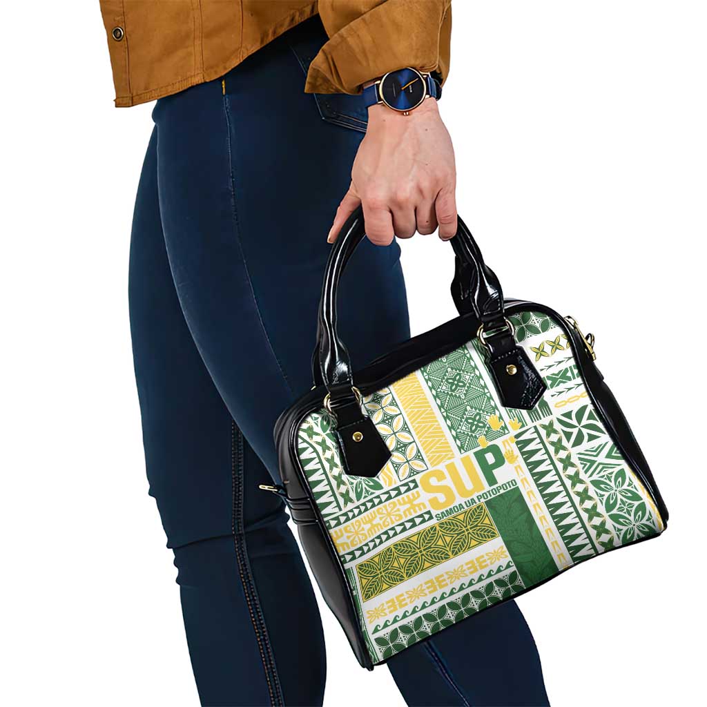 Samoa Uniting Party Shoulder Handbag SUP Est 2025 Siapo Pattern - Polynesian Pride
