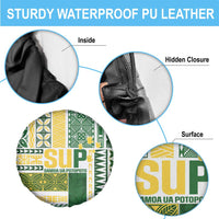 Samoa Uniting Party Spare Tire Cover SUP Est 2025 Siapo Pattern LT14 - Polynesian Pride
