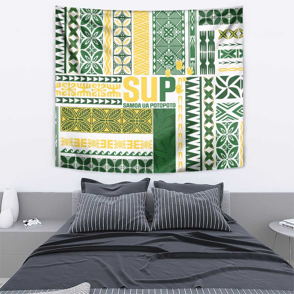 Samoa Uniting Party Tapestry SUP Est 2025 Siapo Pattern LT14 - Polynesian Pride