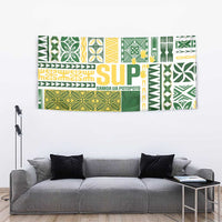 Samoa Uniting Party Tapestry SUP Est 2025 Siapo Pattern LT14 - Polynesian Pride
