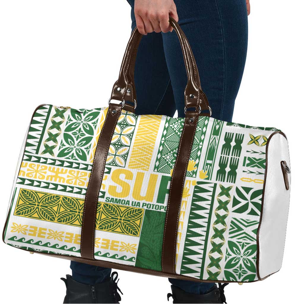 Samoa Uniting Party Travel Bag SUP Est 2025 Siapo Pattern LT14 - Polynesian Pride