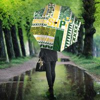 Samoa Uniting Party Umbrella SUP Est 2025 Siapo Pattern - Polynesian Pride