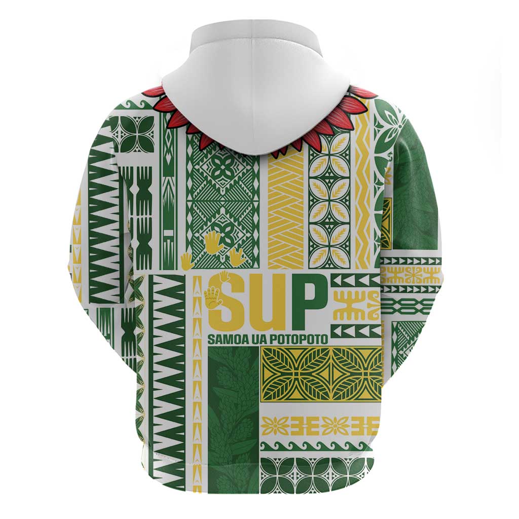 Samoa Uniting Party Zip Hoodie SUP Est 2025 Siapo Pattern LT14 - Polynesian Pride