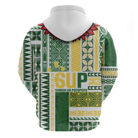 Samoa Uniting Party Zip Hoodie SUP Est 2025 Siapo Pattern LT14 - Polynesian Pride