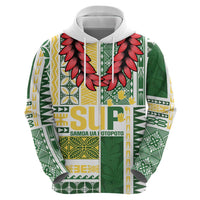 Samoa Uniting Party Zip Hoodie SUP Est 2025 Siapo Pattern LT14 - Polynesian Pride