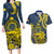 Niue Peniamina Gospel Day Couples Matching Long Sleeve Bodycon Dress and Hawaiian Shirt Unique Niean Hiapo LT14 Blue - Polynesian Pride