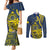 Niue Peniamina Gospel Day Couples Matching Mermaid Dress and Long Sleeve Button Shirts Unique Niean Hiapo LT14 Blue - Polynesian Pride