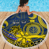 Personalised Niue Peniamina Gospel Day Beach Blanket Unique Niean Hiapo LT14 - Wonder Print Shop