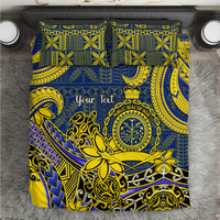 Personalised Niue Peniamina Gospel Day Bedding Set Unique Niean Hiapo LT14 Blue - Polynesian Pride