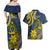 Personalised Niue Peniamina Gospel Day Couples Matching Off Shoulder Maxi Dress and Hawaiian Shirt Unique Niean Hiapo LT14 - Polynesian Pride