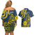 Personalised Niue Peniamina Gospel Day Couples Matching Off Shoulder Short Dress and Hawaiian Shirt Unique Niean Hiapo LT14 - Polynesian Pride