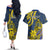 Personalised Niue Peniamina Gospel Day Couples Matching Off The Shoulder Long Sleeve Dress and Hawaiian Shirt Unique Niean Hiapo LT14 - Polynesian Pride