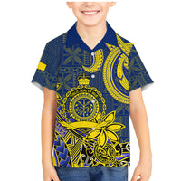 Personalised Niue Peniamina Gospel Day Family Matching Mermaid Dress and Hawaiian Shirt Unique Niean Hiapo LT14 Son's Shirt Blue - Polynesian Pride