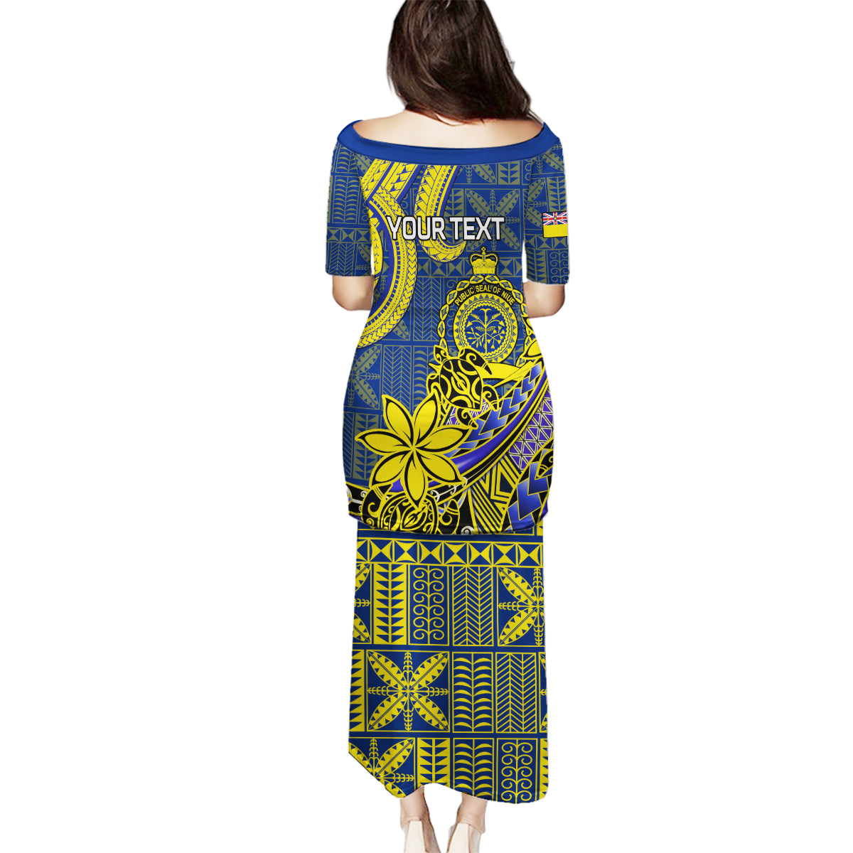 Personalised Niue Peniamina Gospel Day Family Matching Puletasi Dress and Hawaiian Shirt Unique Niean Hiapo LT14 - Polynesian Pride