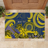 Personalised Niue Peniamina Gospel Day Rubber Doormat Unique Niean Hiapo LT14 - Polynesian Pride