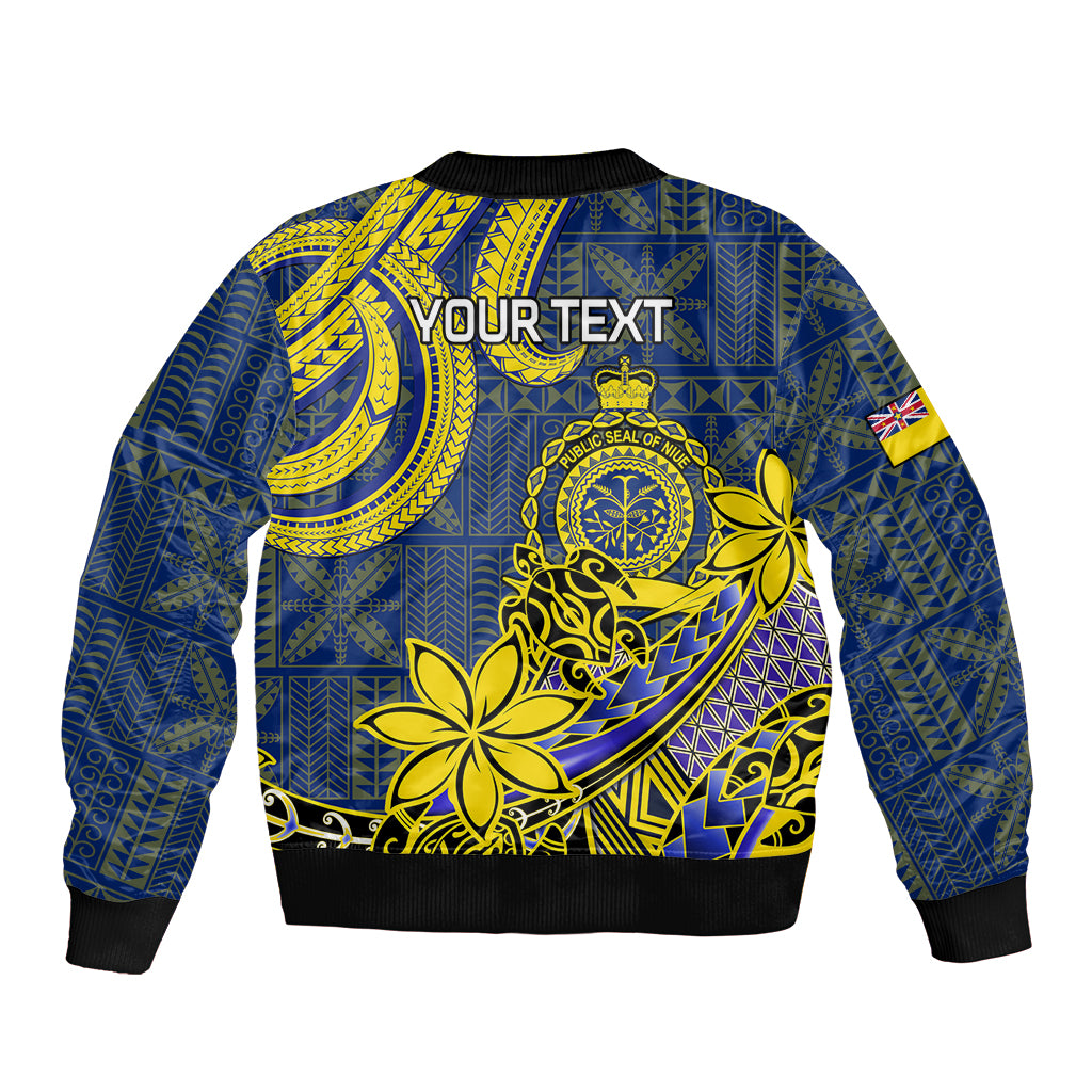 Personalised Niue Peniamina Gospel Day Sleeve Zip Bomber Jacket Unique Niean Hiapo LT14 - Polynesian Pride