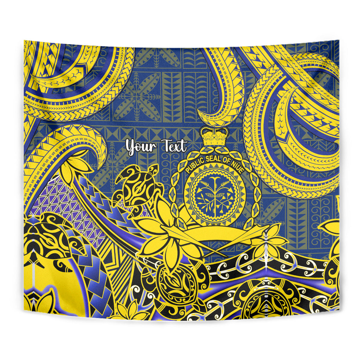 Personalised Niue Peniamina Gospel Day Tapestry Unique Niean Hiapo LT14 - Polynesian Pride