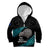 Custom New Zealand Silver Fern Rugby Kid Hoodie Pacific 2023 Kia Haka Kiwis With Maori Ta Moko LT14 - Polynesian Pride