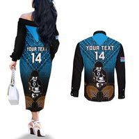 Custom Fiji Tapa Rugby Couples Matching Off The Shoulder Long Sleeve Dress and Long Sleeve Button Shirts Pacific 2023 Go Fijian Bati LT14 - Polynesian Pride