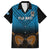 Custom Fiji Tapa Rugby Family Matching Off Shoulder Long Sleeve Dress and Hawaiian Shirt Pacific 2023 Go Fijian Bati LT14 Dad's Shirt - Short Sleeve Blue - Polynesian Pride