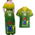 Custom Cook Islands Rugby Couples Matching Off Shoulder Maxi Dress and Hawaiian Shirt Pacific 2023 Go The Kukis LT14 - Polynesian Pride