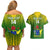 Custom Cook Islands Rugby Couples Matching Off Shoulder Short Dress and Hawaiian Shirt Pacific 2023 Go The Kukis LT14 - Polynesian Pride