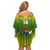 Custom Cook Islands Rugby Off Shoulder Short Dress Pacific 2023 Go The Kukis LT14 - Polynesian Pride