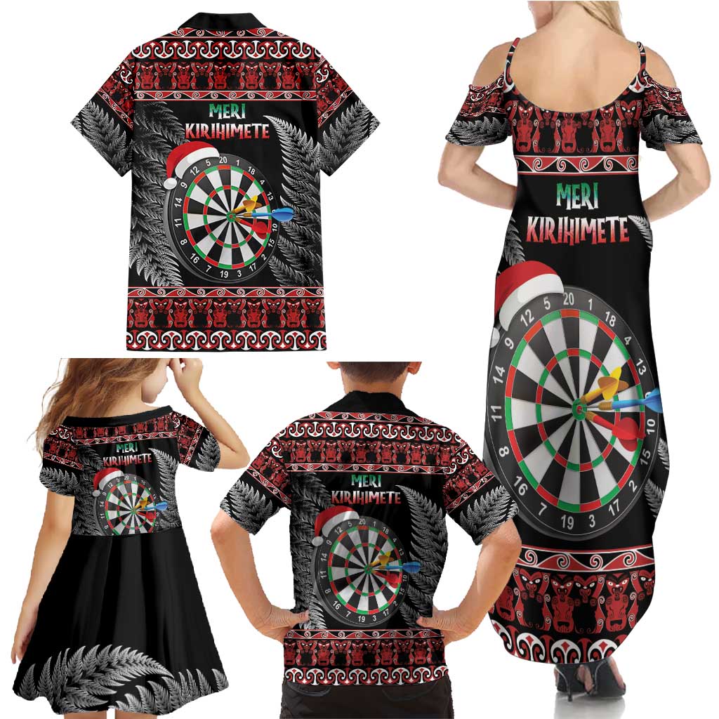 All I Want For Christmas Is Darts New Zealand Family Matching Summer Maxi Dress and Hawaiian Shirt LT14 - Polynesian Pride