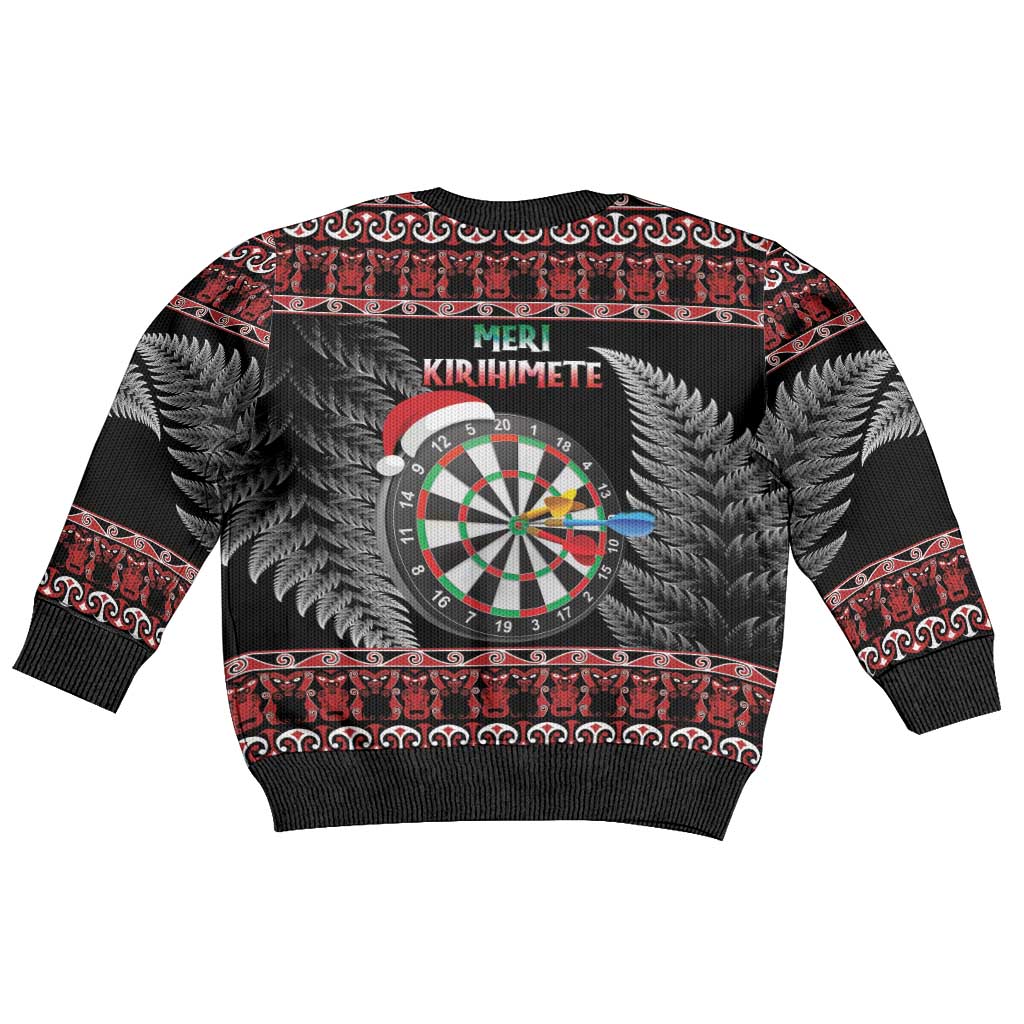 All I Want For Christmas Is Darts New Zealand Kid Ugly Christmas Sweater LT14 - Polynesian Pride