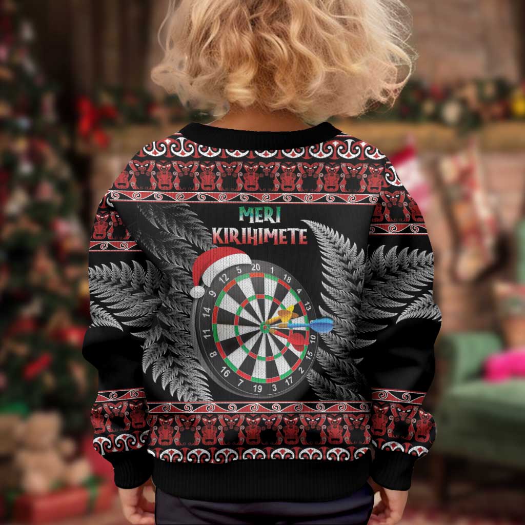 All I Want For Christmas Is Darts New Zealand Kid Ugly Christmas Sweater LT14 - Polynesian Pride