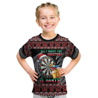 All I Want For Christmas Is Darts New Zealand Kid T Shirt LT14 Black - Polynesian Pride