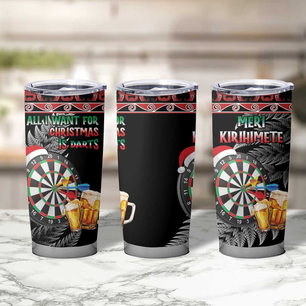 All I Want For Christmas Is Darts New Zealand Tumbler Cup LT14 - Polynesian Pride