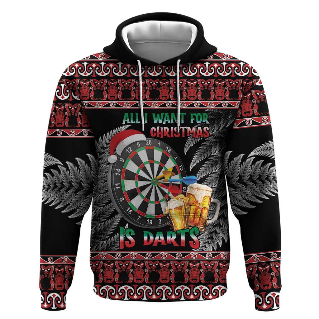 All I Want For Christmas Is Darts New Zealand Zip Hoodie