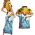 Aloha Hawaii Dolphins Couples Matching Short Sleeve Bodycon Dress and Hawaiian Shirt Heart Of The Ocean Tropical Summer Vibes LT14 - Polynesian Pride