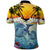 Aloha Hawaii Dolphins Polo Shirt Heart Of The Ocean Tropical Summer Vibes LT14 - Polynesian Pride