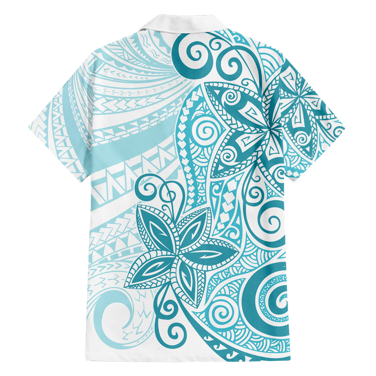 Polynesia Dolphins Family Matching Off Shoulder Short Dress and Hawaiian Shirt Valentine Day Floral Polynesian - Vintage Dark Cyan LT14 - Polynesian Pride