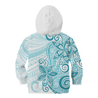 Polynesia Dolphins Kid Hoodie Valentine Day Floral Polynesian - Vintage Dark Cyan LT14 - Polynesian Pride