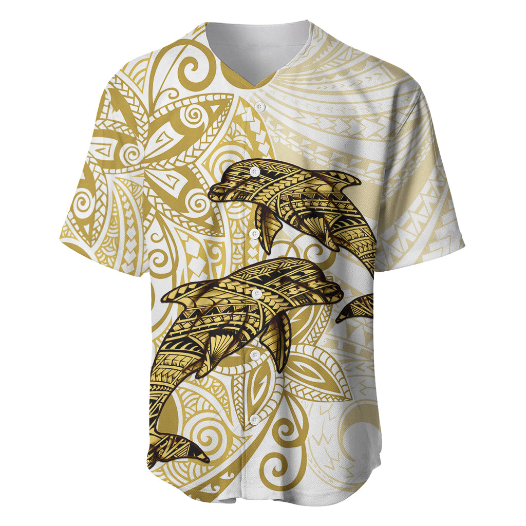 Polynesia Dolphins Baseball Jersey Valentine Day Floral Polynesian - Vintage Brown LT14 Brown - Polynesian Pride