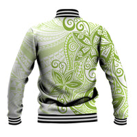 Polynesia Dolphins Baseball Jacket Valentine Day Floral Polynesian - Vintage Lime Green LT14 - Polynesian Pride