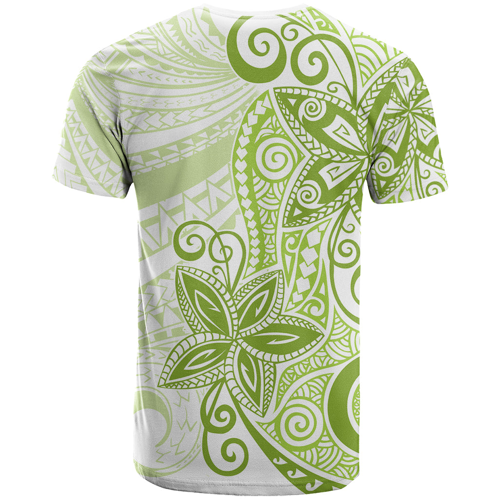 Polynesia Dolphins T Shirt Valentine Day Floral Polynesian - Vintage Lime Green LT14 - Polynesian Pride