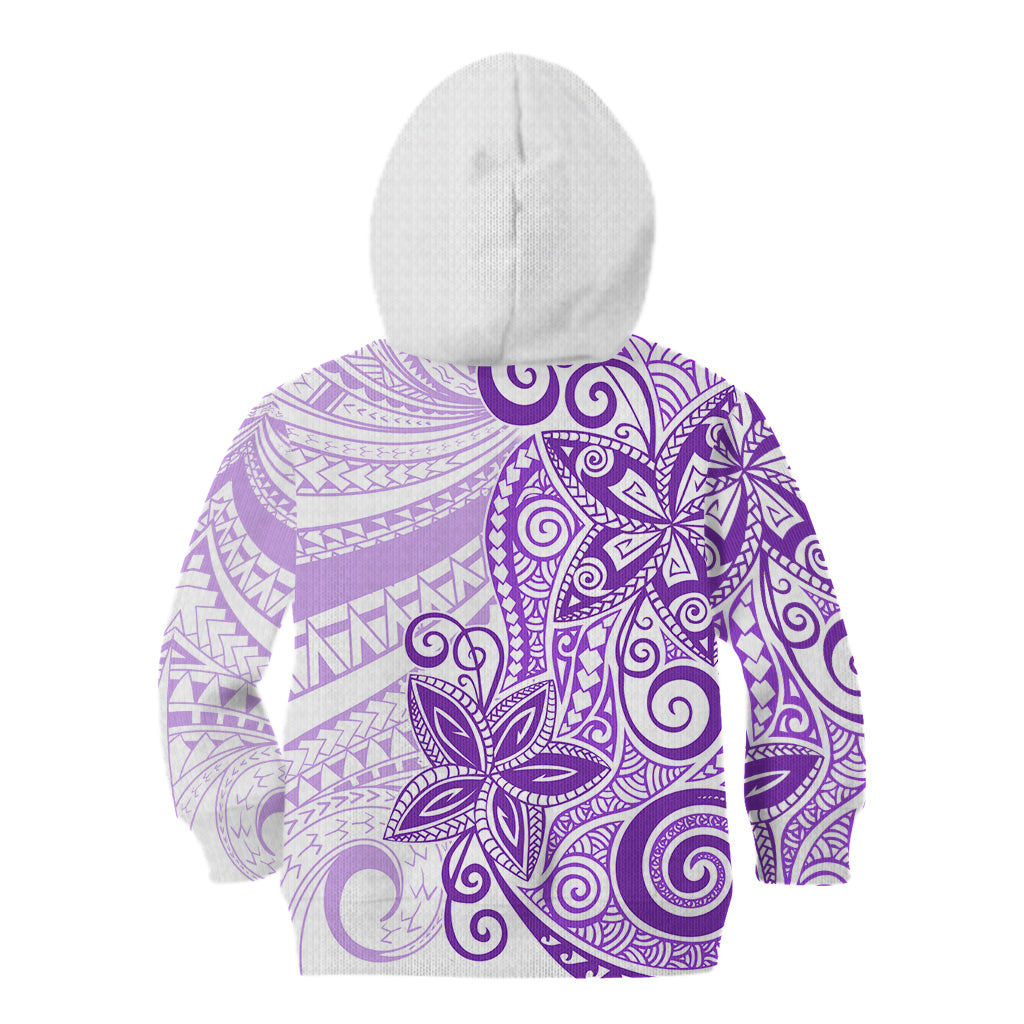Polynesia Dolphins Kid Hoodie Valentine Day Floral Polynesian - Vintage Purple LT14 - Polynesian Pride