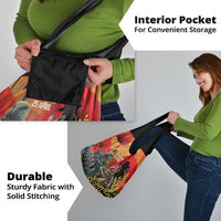 New Zealand and Australia ANZAC Day Grocery Bag Sliver Fern Kakapo With Golden Wattle Kangaroo