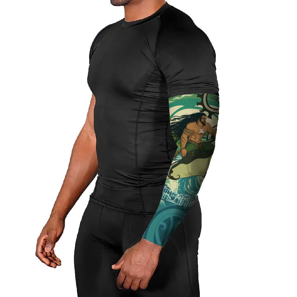 Aotearoa Tangaroa Atua Arm Sleeves New Zealand God Of The Ocean LT14 - Polynesian Pride