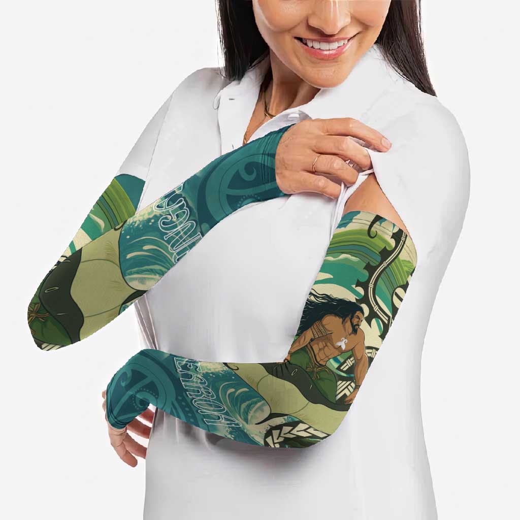 Aotearoa Tangaroa Atua Arm Sleeves New Zealand God Of The Ocean LT14 - Polynesian Pride
